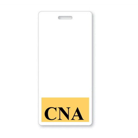 CNA Badge Buddy w/Yellow Border, Vertical