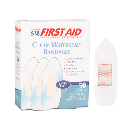 Clear Waterseal™ Bandages, 3-1/32" x 2-3/4", 50 per box