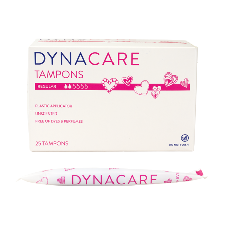 Dynacare Regular Tampons, Plastic, 25/box