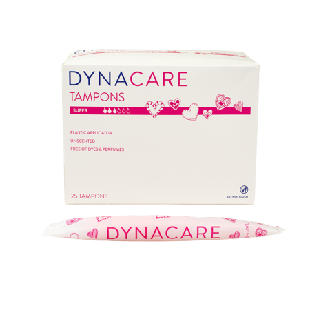 Dynacare Super Tampons, Plastic, 25/box