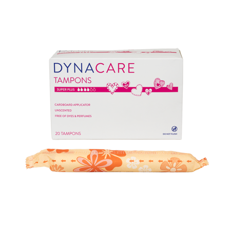Dynacare Super Plus Tampons, Cardboard, 20/box