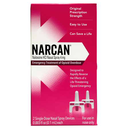 NARCAN® Nasal Spray, 4mg, 2/pack (OTC)