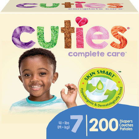 Cuties® Baby Diapers, Size 7, 200/case