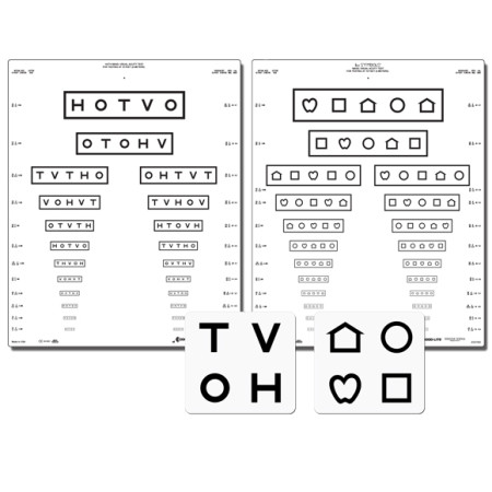 Good-Lite 10 Foot Vision Chart Set, LEA Symbols & HOTV