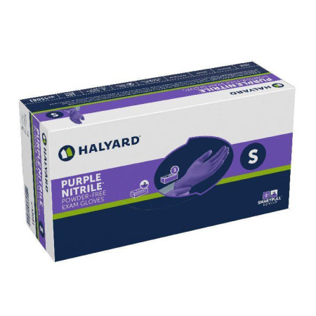 Halyard Purple Nitrile Gloves, Small, 100/Bx