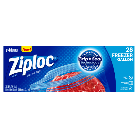 Ziploc® Heavy Duty Freezer Bags, Gallon (28/Bx)