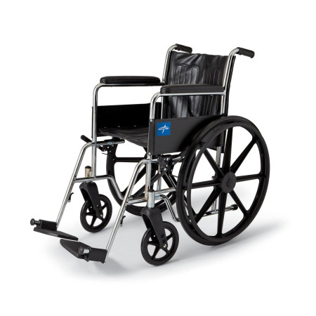 Wheelchair, 18" Seat, Full Length Fixed Arm, Fixed Footrest