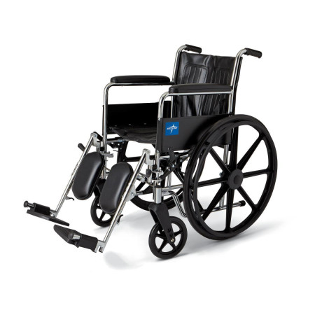 Wheelchair, 18" Seat, Full Length Fixed Arms, Legrest