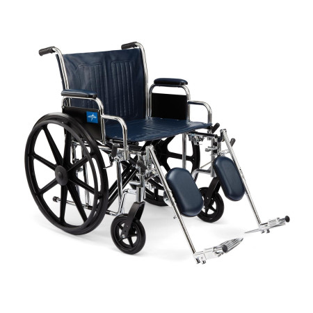 Wheelchair, 24" Seat, Padded Removable Desk Arms & Legrests