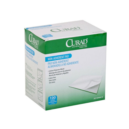 Curad Sterile 3" x 4" Non-Adherent Pads, 100/Box