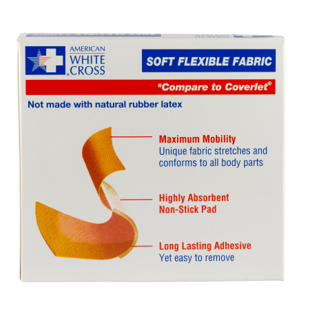2" x 3" Patch Soft Flexible Fabric Bandages, 50/Box