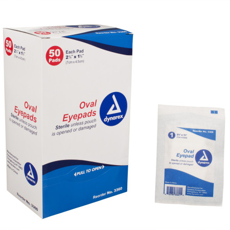 Oval Eye Pads, 1-5/8" x 2-5/8", 50/Box