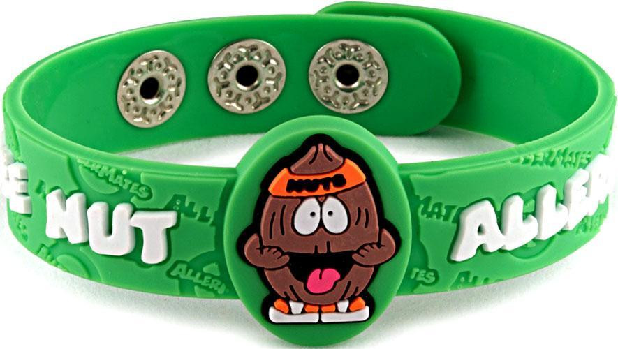 Peanut Allergy Wristband Allergic to Peanuts Ground Nuts Medical ID Alert  Allergies Jewellery Jewelry Silicone Black White Bands UK 202mm - Etsy