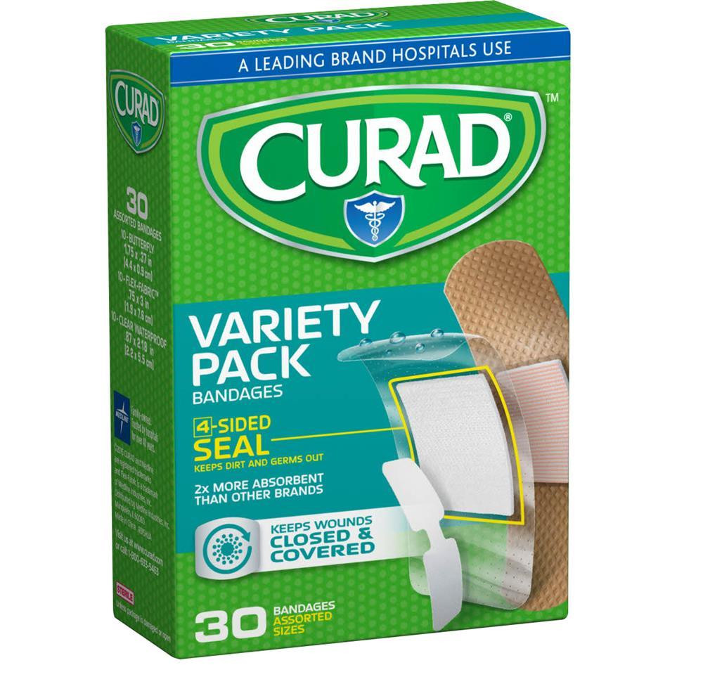 Curad Bandages Variety Pack 30 Box
