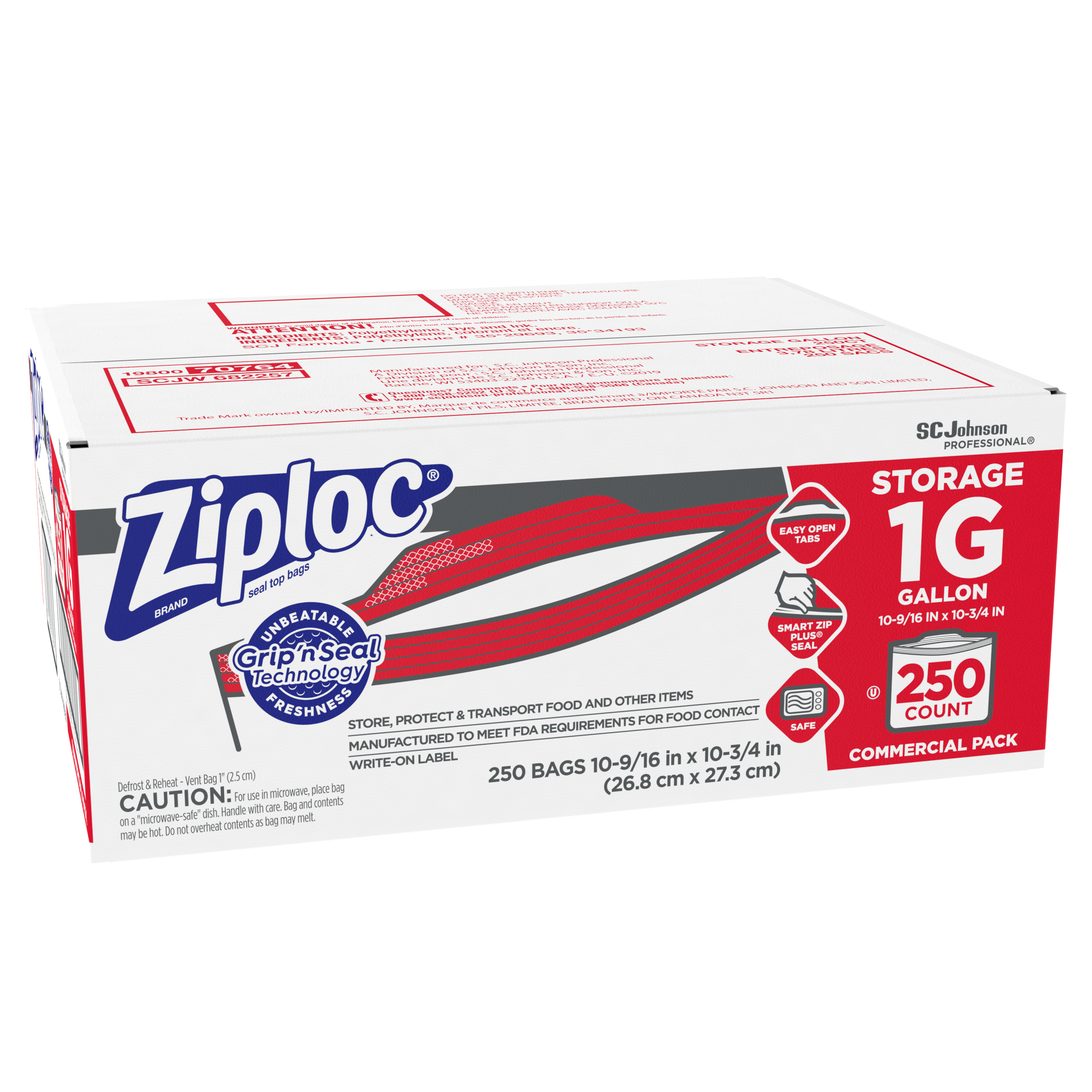 MacGill  Ziploc® One Gallon Storage Bags, 250/Case