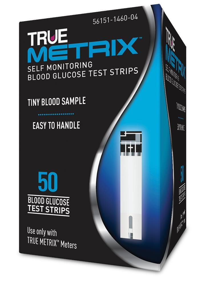 True Metrix Blood Glucose Test Strips Box of 50
