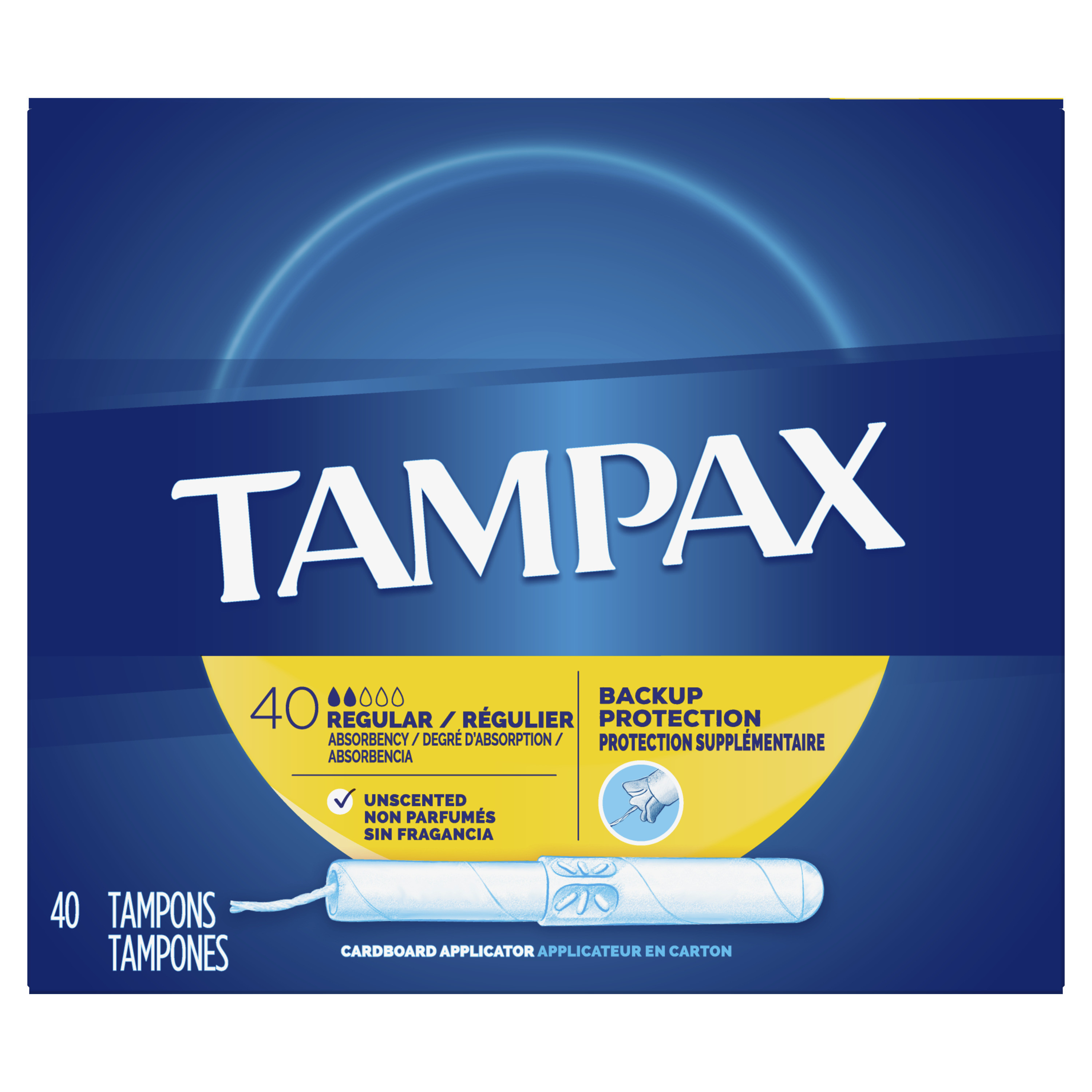 Tampax Cardboard Tampons Regular 40 Box