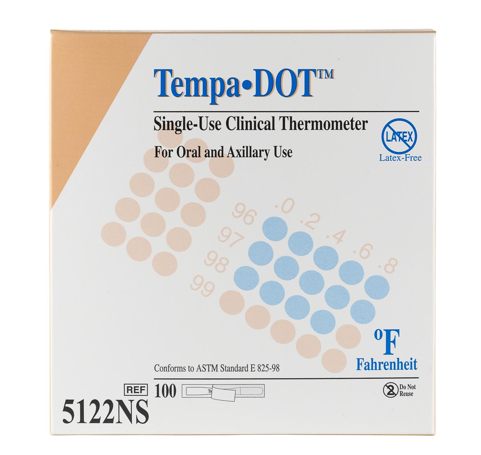 Tempa-dot Disposable Thermometer Non-sterile Bx/100