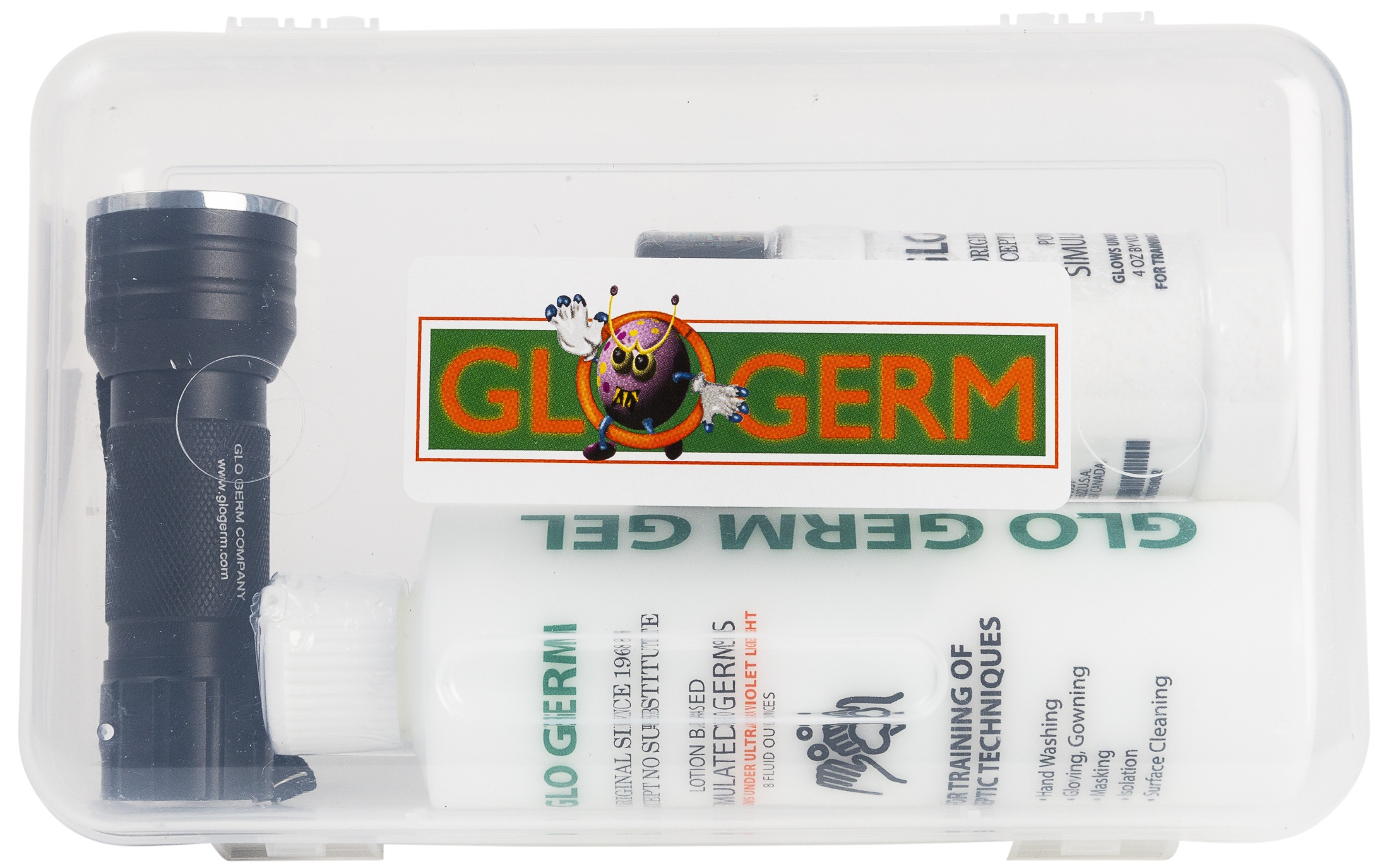Great for Students! Glo Germ Classroom Kit w/Gel Charts & Xtras UV Flashlight