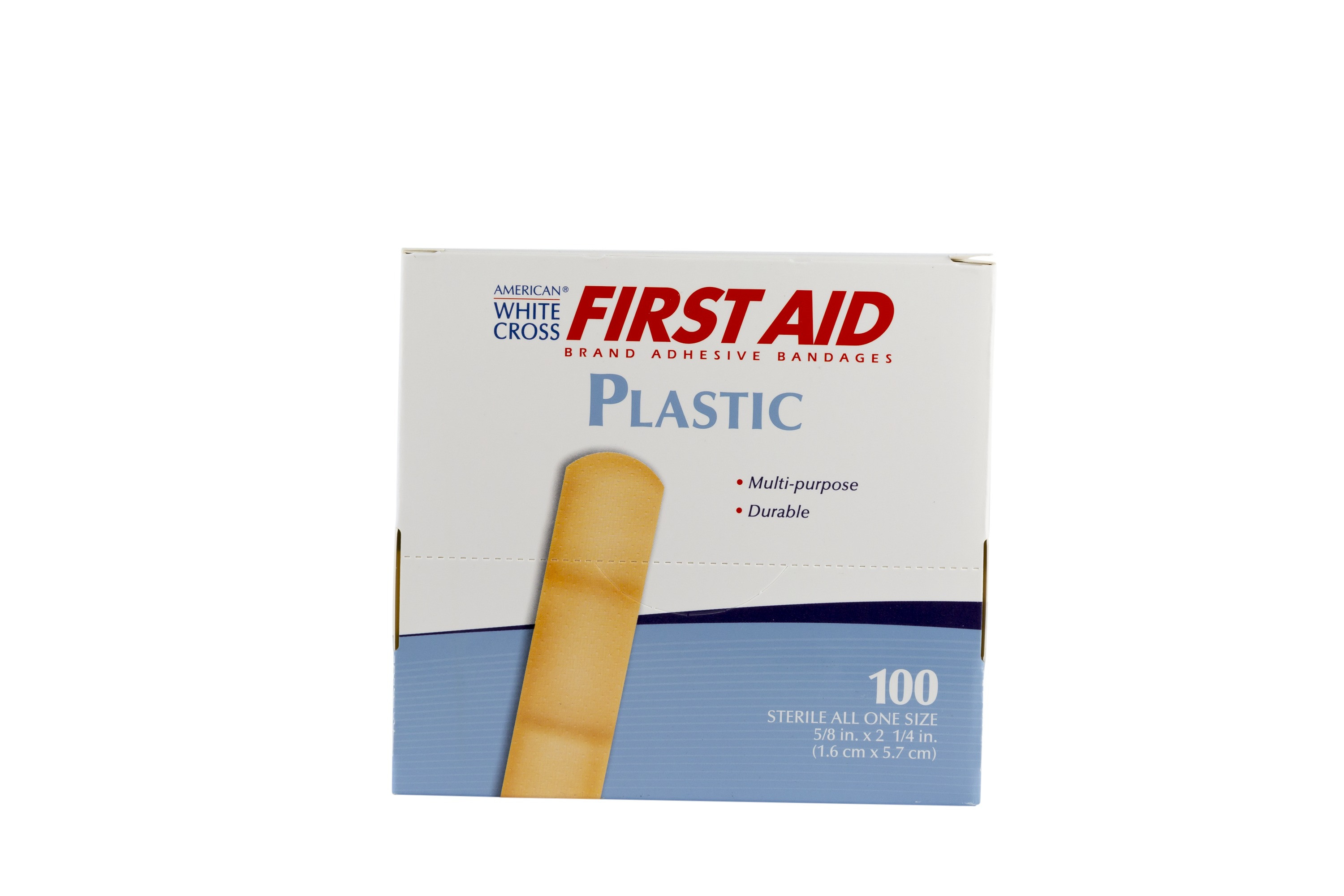 Band Aid Brand Adhesive Bandages Organizer STORAGE White Plastic