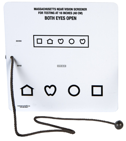 Near Vision Screening Chart