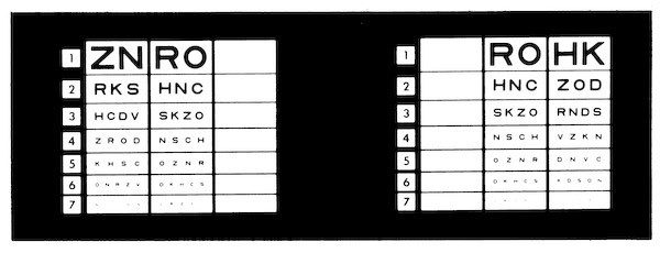 Optec 1000 Vision Tester Chart