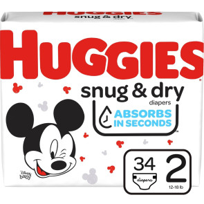 Huggies® Snug & Dry Diapers, Size 2, 34/Pack