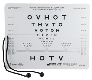 eye chart hand held