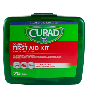 Curad Compact First Aid Kit, 75 Pieces
