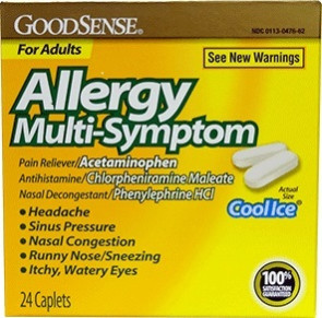 Allergy Multi-Symptom Caplets, 24/Box