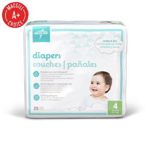 Economy Diapers, Size 4, 25 per pack