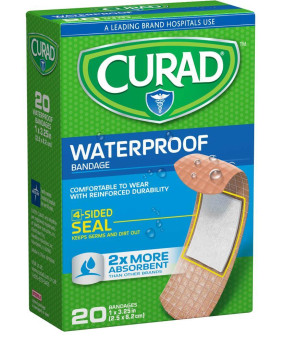 Curad Waterproof Bandages, 20/Box