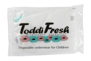 Toddi Fresh Disposable Underwear, Size 2T-3T