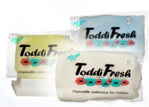 Toddi Fresh Disposable Underwear, Size 4T