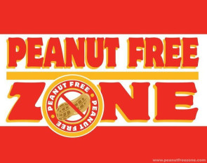 Peanut Free Zone Sign