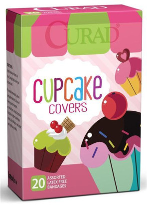 Curad Cupcakes Assorted Bandages, 20/Box