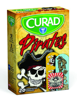Curad Pirates Assorted Bandages, 20/Box