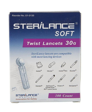 SteriLance Twist Top Lancets, 30G, 100/Box