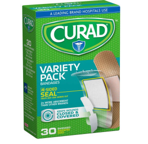 Curad Bandages, Variety Pack, 30/Box