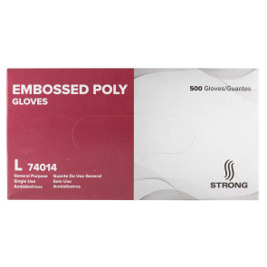 Large Non-Medical Polyethylene Gloves, 500/Box