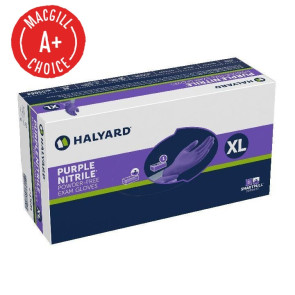 Halyard Purple Nitrile Powder-Free Gloves, X-Large, 90/Bx