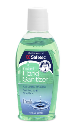 Safetec® Instant Hand Sanitizer Gel, 2 Oz Bottle