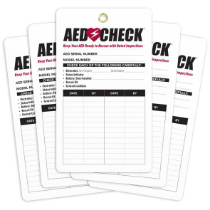 AED Inspection Tags 5/Pack