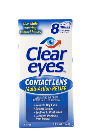 Clear Eyes Contact Lens Relief Eye/Contact Drops, 1/2 Oz.