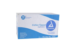 3" Economy Cotton-Tipped Applicators, 100/Bag, 100 Bags/Cs