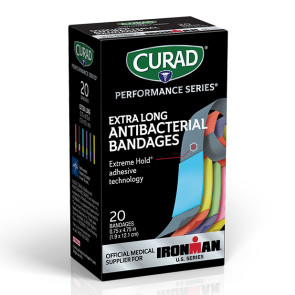 Curad Anti-Bacterial Extra Long Bandages, 20/Box