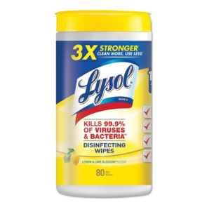 Lysol® Disinfecting Wipes, 80/Can, Lemon Scent