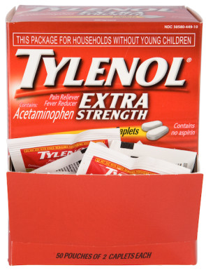 Tylenol® Extra-Strength, 500 mg Packets, 50/Bx