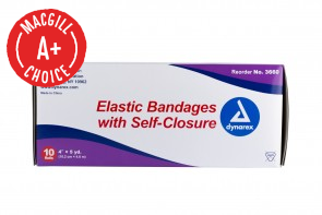 4" x 5 Yds Economy Elastic Bandage with Self Closure, 10/Box