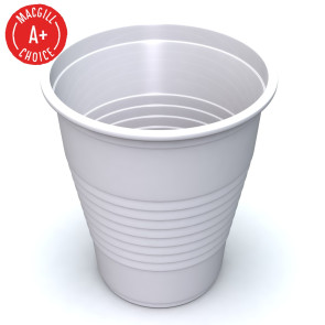 Economy White 5oz Plastic Cups, 50 per sleeve